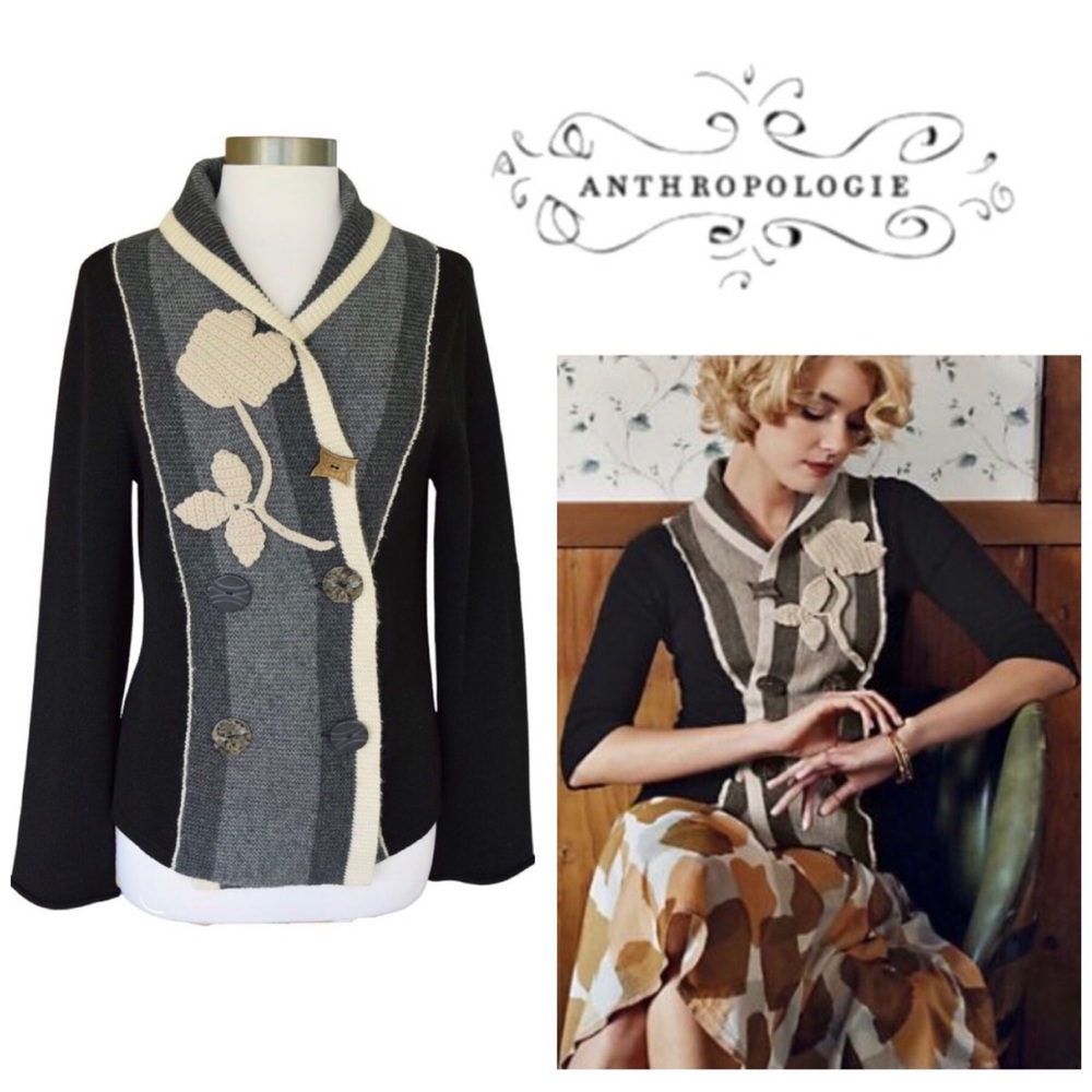 Field Flower Anthropologie Cactus Cardigan Sweater